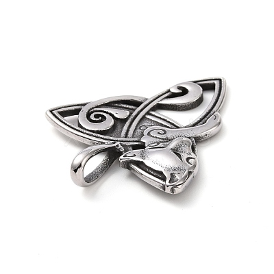 Hand Polished 304 Stainless Steel Pendants STAS-J039-03AS-1