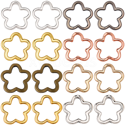 80Pcs 8 Styles Zinc Alloy Bead Frame FIND-SP0020-75-1