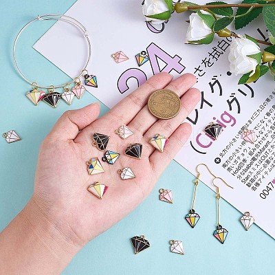25Pcs Alloy Enamel Charms JX243A-1