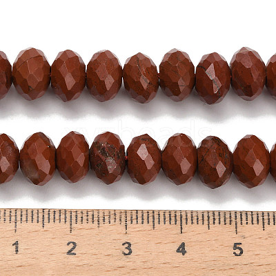 Natural Red Jasper Beads Strands G-C259-A13-6x10mm-1