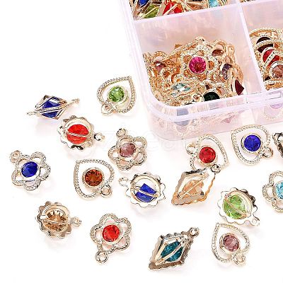 80Pcs 4 Style Rack Plating Eco-Friendly Iron Charms IFIN-YW0001-28-1