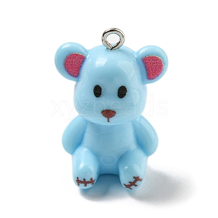 10Pcs Opaque Resin Pendants RESI-H160-01P-07-1