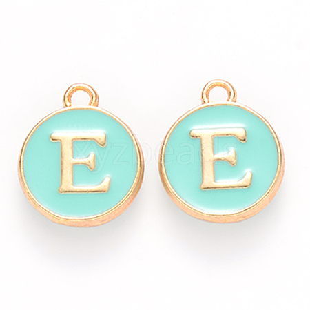 Golden Plated Alloy Enamel Charms ENAM-S118-05E-1