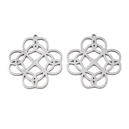 Hollow 201 Stainless Steel Pendants LS-STAS-I364-17P-1