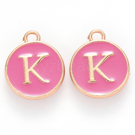 Golden Plated Alloy Enamel Charms ENAM-S118-08K-1