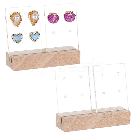 Transparent Arcylic Earring Display Organizer Holder EDIS-WH0031-01-1