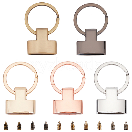 WADORN 5 Sets 5 Colors Alloy Keychain Clasps DIY-WR0001-93-1