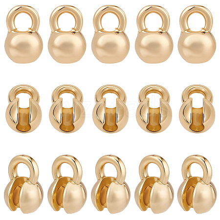 30Pcs Brass Bead Tips KK-SC0007-76-1