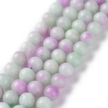 Dyed Natural White Jade Beads Strands G-I299-F06-10mm-1