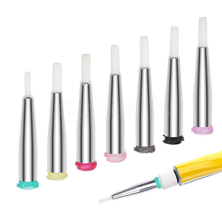 7Pcs 7 Colors Nylon Blunt Tip Dispensing Needle Brush FIND-CA0011-48-1