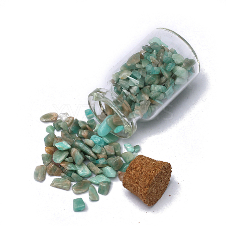 Natural Amazonite Chip Healing Crystals Wishing Bottles PW-WG63969-10-1