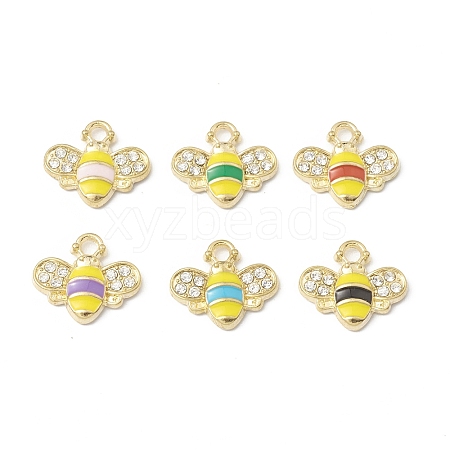 Golden Plated Alloy Enamel Charms ENAM-G212-18G-1