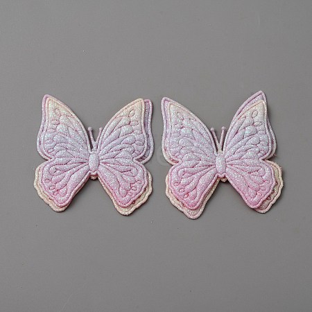 Butterfly Shape Cloth Sew on Patches Applique DIY-WH0032-89B-1