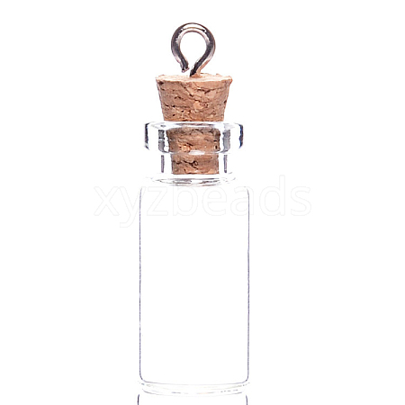 Wooden Cork Wishing Bottle Pendants PW-WG999AC-08-1