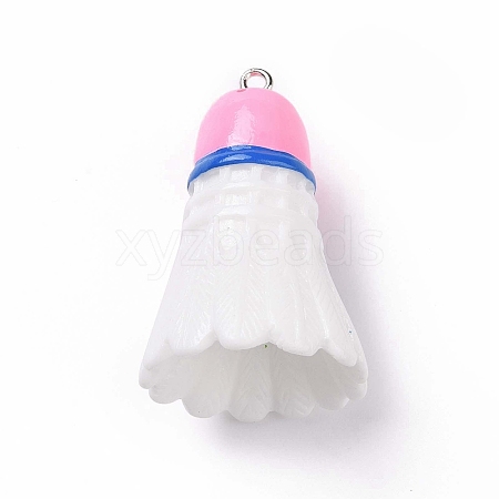 Sport Ball Theme Opaque Resin Pendants RESI-F039-01A-1