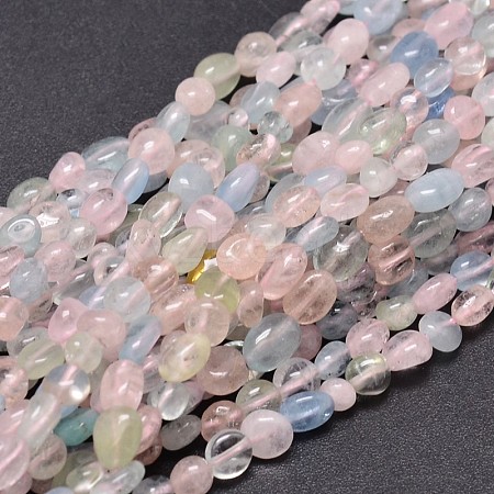 Natural Morganite Chip Beads Strands G-E271-130-1