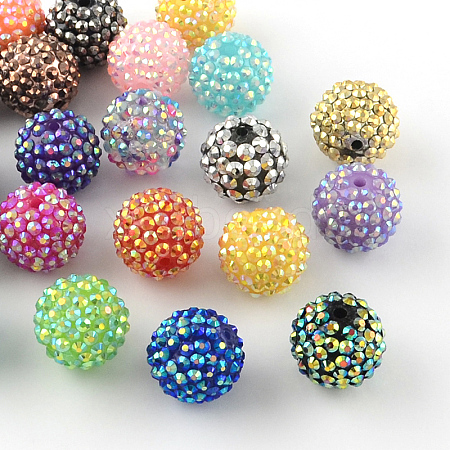 AB-Color Resin Rhinestone Beads X-RESI-S315-12x14-M-1