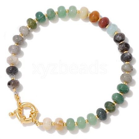 Natural Mixed Gemstone Beads Stretch Bracelets PW-WG8CB33-02-1