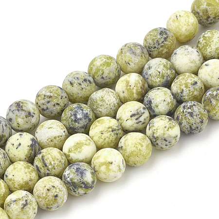 Natural Yellow Turquoise(Jasper) Beads Strands X-G-T106-297-1