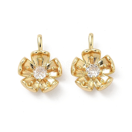 Brass Micro Pave Cubic Zirconia Pendants KK-L260-07G-1
