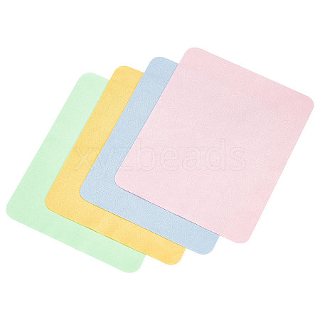 Globleland 4Pcs 4 Colors Suede Fabric Glasses Cleaning Cloth FIND-GL0001-01-1