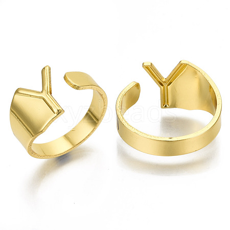 Alloy Cuff Finger Rings X-RJEW-S038-195Y-G-NR-1