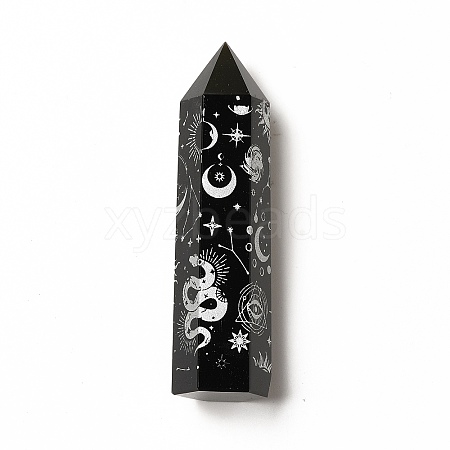 Point Tower Natural Obsidian Home Display Decoration DJEW-C002-01A-1