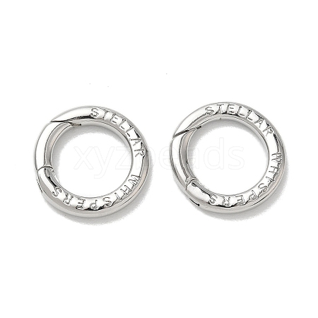 Brass Spring Gate Rings KK-E796-11P-1