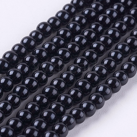 Eco-Friendly Dyed Glass Pearl Round Beads Strands LS-HY-A002-3mm-RB080-1