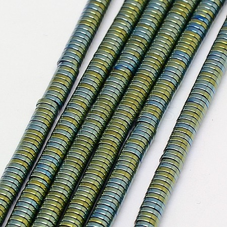 Electroplate Non-magnetic Synthetic Hematite Beads Strands G-J164A-3mm-08-1