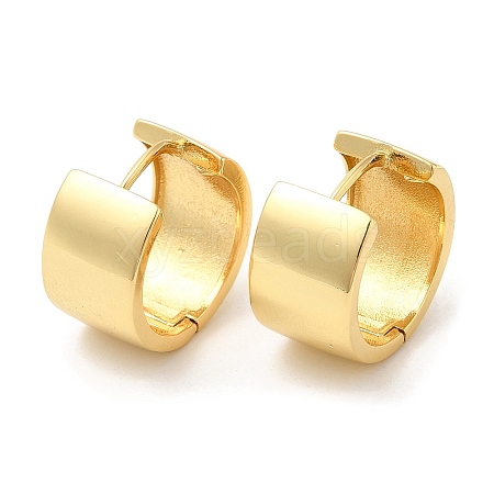 Rack Plating Brass Plain Thick Hoop Earrings EJEW-R152-03G-1