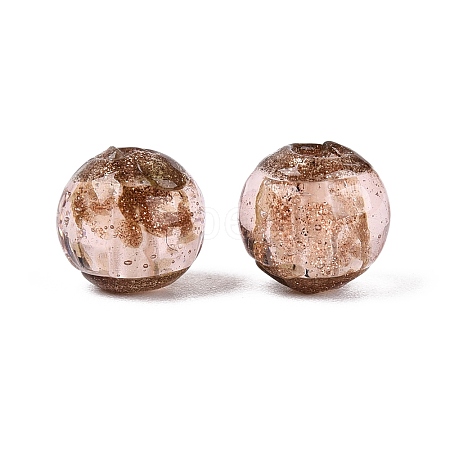 Handmade Gold Sand Lampwork Beads LAMP-N045-01C-09-1