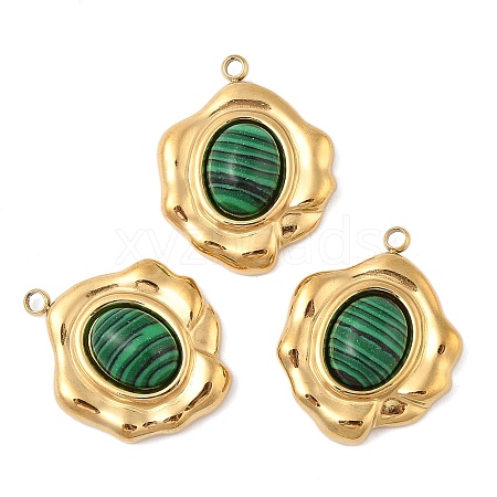 Synthetic Malachite Pendants STAS-P380-15G-03-1