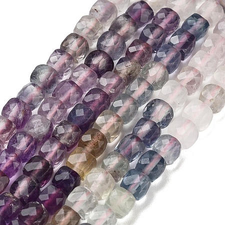 Natural Colorful Fluorite Beads Strands G-H042-A06-02-1