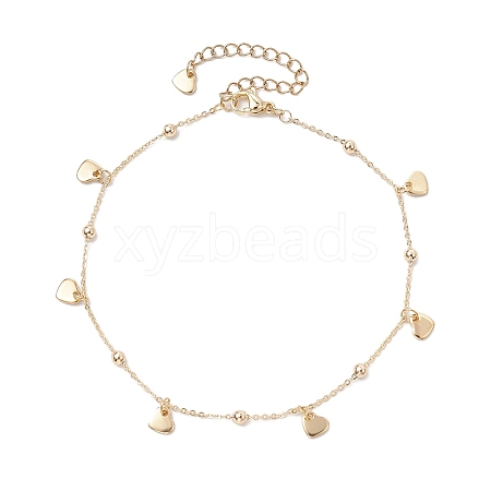 Brass Cable Chain Anklets AJEW-AN00601-01-1