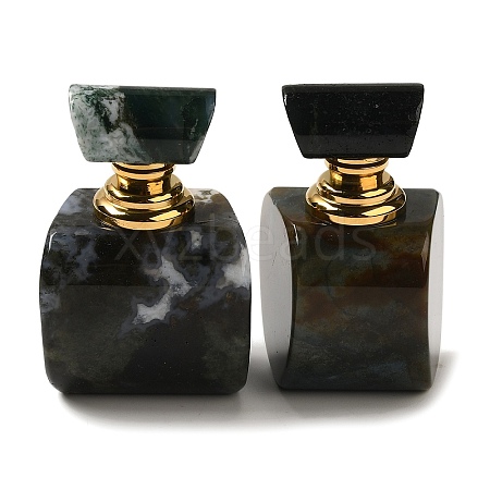 Natural Moss Agate Dropper Perfume Bottles DJEW-H010-02G-04-1