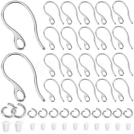 SOFPLATE 200Pcs 304 Stainless Steel Earring Hooks DIY-SP0001-01-1