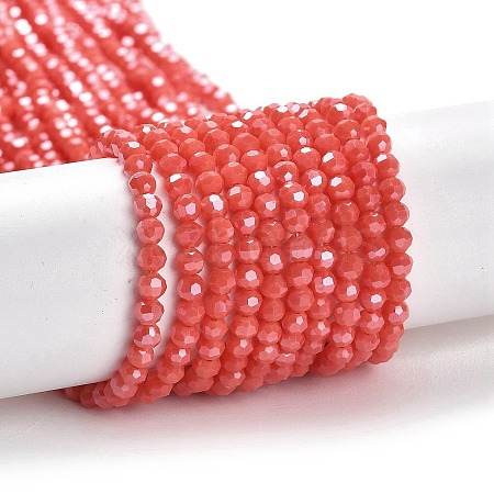 Electroplate Opaque Glass Beads Strands EGLA-A035-P3mm-A34-1