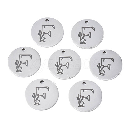 Non-Tarnish 304 Stainless Steel Charms STAS-T059-26P-F-1