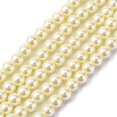 Eco-Friendly Grade A Glass Pearl Beads HY-J002-6mm-HX003-1