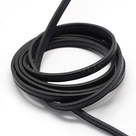 Double Stitched Flat Imitation Leather Cords LC-Q009-15A-1