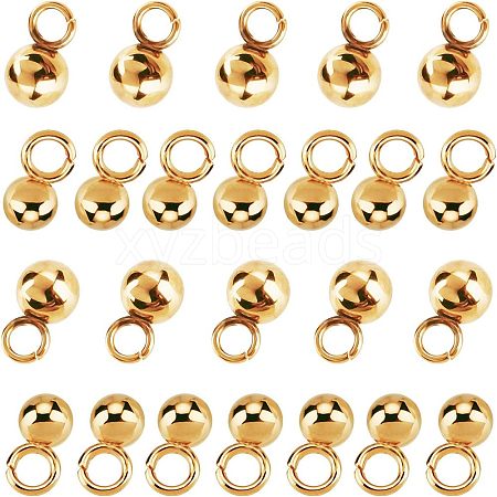 304 Stainless Steel Sphere Charms STAS-UN0006-81G-1