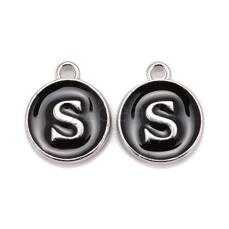 Platinum Plated Alloy Charms ENAM-S118-02S-P-1