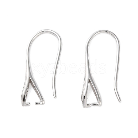 Rhomdium Plated 925 Sterling Silver Earring Hooks STER-NH0001-71A-P-1