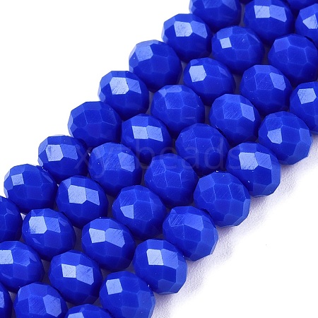 Opaque Solid Color Imitation Jade Glass Beads Strands LS-EGLA-A044-P6mm-D32-1