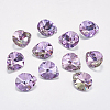 Faceted K9 Glass Rhinestone Charms X-RGLA-F053-E-001VL-1