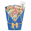 3D Flower Pop Up Paper Greeting Card AJEW-WH0248-36A-1