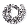 Electroplate Transparent Glass Beads Strands EGLA-N022-04A-D02-2