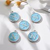 Platinum Plated Alloy Enamel Charms X-ENAM-S118-04N-P-5