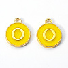 Golden Plated Alloy Enamel Charms ENAM-S118-09O-2